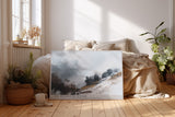 Paul Sinus Wandbild The Silence of Winter Misty Landscape with Snow and Trees