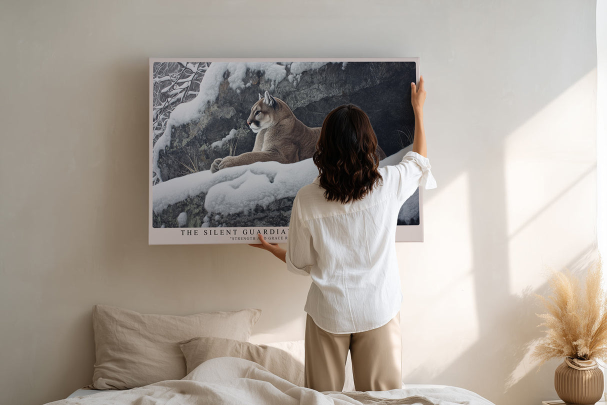 Paul Sinus Wandbild The Silent Guardian of the Mountains Strength and Grace Rest in Winter Silence