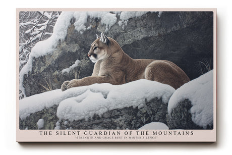 Paul Sinus Wandbild The Silent Guardian of the Mountains Strength and Grace Rest in Winter Silence
