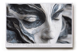 Paul Sinus Wandbild The Silent Marble Face – detailreiche Marmorstatue in Nahaufnahme symbolisiert Ewigkeit, Stille und künstlerische Perfektion