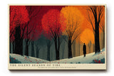 Paul Sinus Wandbild The Silent Season of Fire – Herbstliche Farbexplosion in stiller, poetischer Landschaft