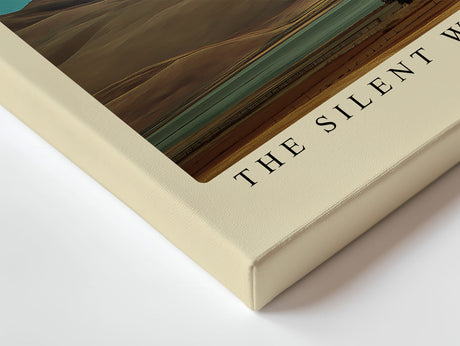 Paul Sinus Wandbild The Silent Waves of Earth – sanfte Hügel unter Pastellhimmel in harmonischen Erdtönen, naturinspiriertes Landschaftsmotiv für ruhige Raumgestaltung