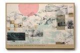 Paul Sinus Wandbild The Sky of Hidden Stories abstrakte Collage mit Linien, Wolken und geometrischen Strukturen