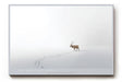 Paul Sinus Wandbild The Solitary Deer minimalistisches Naturmotiv mit Hirsch im Schnee und sanfter Winterstimmung für ruhige Wohnräume und moderne Interieurs