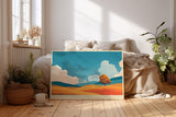 Paul Sinus Wandbild The Song of Endless Fields Poetische Landschaft mit weitem Horizont und goldenem Feld unter blauem Himmel – Sinnbild für Freiheit und Stille.