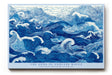Paul Sinus Wandbild The Song of Endless Waves dynamisches Meeresmotiv mit blauen Linien und Wellenbewegung