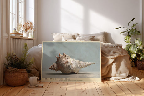 Paul Sinus Wandbild The Song of the Shell – Realistische Muscheldarstellung in sanften Naturtönen, Symbol für Ruhe, Zeitlosigkeit und das Meer