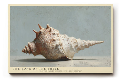 Paul Sinus Wandbild The Song of the Shell – Realistische Muscheldarstellung in sanften Naturtönen, Symbol für Ruhe, Zeitlosigkeit und das Meer