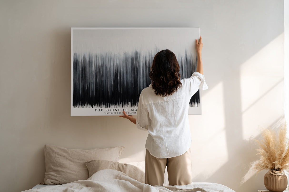 Paul Sinus Wandbild The Sound of Monochrome Lines – Abstrakte Rhythmen aus Licht und Schatten