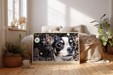 Paul Sinus Wandbild The Space Explorer Dog Verspieltes Kunstmotiv eines Hundes im Weltraum, umgeben von Sternen, Galaxien und farbintensiver Fantasie.