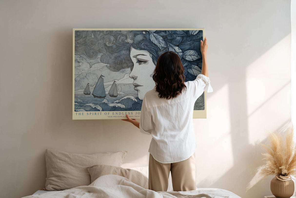 Paul Sinus Wandbild The Spirit of Endless Journeys Nautical Muse of Wind and Freedom