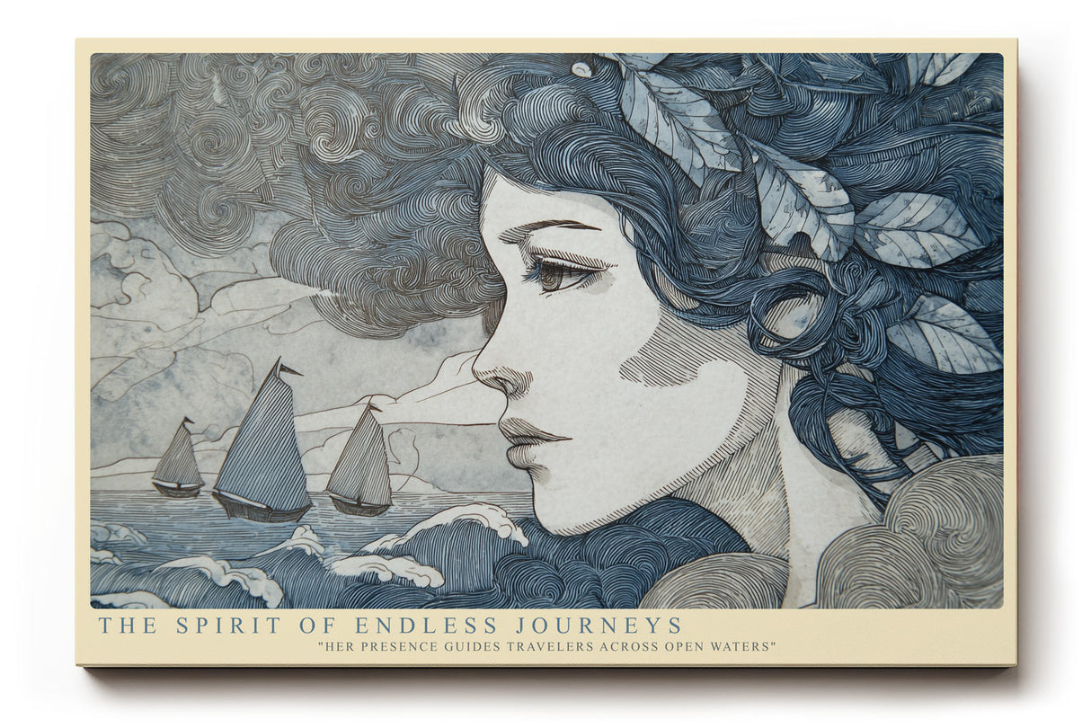 Paul Sinus Wandbild The Spirit of Endless Journeys Nautical Muse of Wind and Freedom