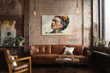Paul Sinus Wandbild The Spirit of Frida – farbenstarkes Porträt einer Frau in Collagenoptik symbolisiert Mut, Individualität und kreative Stärke