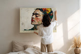 Paul Sinus Wandbild The Spirit of Frida – farbenstarkes Porträt einer Frau in Collagenoptik symbolisiert Mut, Individualität und kreative Stärke