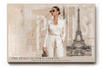 Paul Sinus Wandbild The Spirit of Paris Fashion – elegante Frau vor Eiffelturm verkörpert Stil, Selbstbewusstsein und zeitlose Modekunst