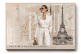 Paul Sinus Wandbild The Spirit of Paris Fashion – elegante Frau vor Eiffelturm verkörpert Stil, Selbstbewusstsein und zeitlose Modekunst
