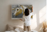 Paul Sinus Wandbild The Spirit of Running Freedom Horse in Motion with Golden Elegance