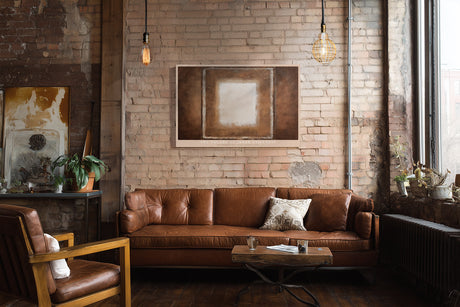 Paul Sinus Wandbild The Square of Inner Stillness Abstract Harmony in Earth Tones