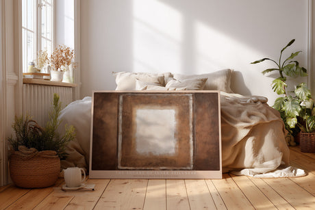 Paul Sinus Wandbild The Square of Inner Stillness Abstract Harmony in Earth Tones