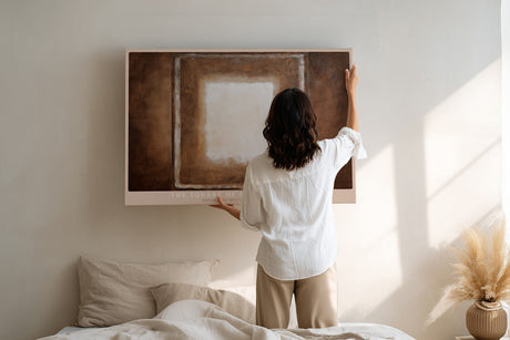 Paul Sinus Wandbild The Square of Inner Stillness Abstract Harmony in Earth Tones