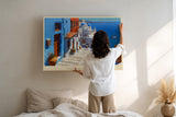 Paul Sinus Wandbild The Stairs of Santorini Dreams Mediterranean Escape of Blue and White Serenity