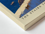 Paul Sinus Wandbild The Stairs to Endless Summer Greek Coastal Serenity in White and Blue