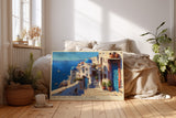 Paul Sinus Wandbild The Stairs to Endless Summer Greek Coastal Serenity in White and Blue