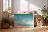 Paul Sinus Wandbild The Stillness of Horizons – Minimalistische Landschaft in Blau und Sandfarben