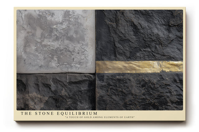 Paul Sinus Wandbild The Stone Equilibrium Modern Balance of Earth and Gold Harmony