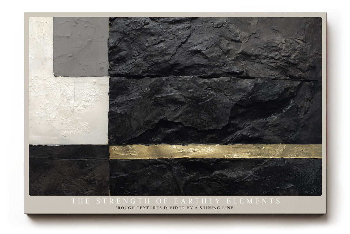 Paul Sinus Wandbild The Strength of Earthly Elements Abstract Stone and Gold