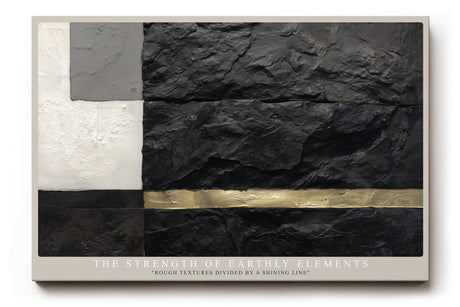 Paul Sinus Wandbild The Strength of Earthly Elements Abstract Stone and Gold