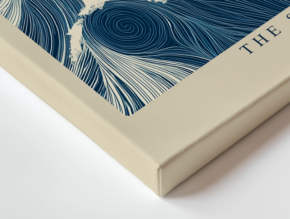 Paul Sinus Wandbild The Strength of Endless Waves – Kraftvolle Dynamik und grafische Eleganz in Bewegung