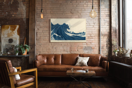 Paul Sinus Wandbild The Strength of Endless Waves – Kraftvolle Dynamik und grafische Eleganz in Bewegung