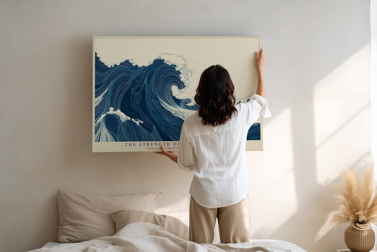 Paul Sinus Wandbild The Strength of Endless Waves – Kraftvolle Dynamik und grafische Eleganz in Bewegung