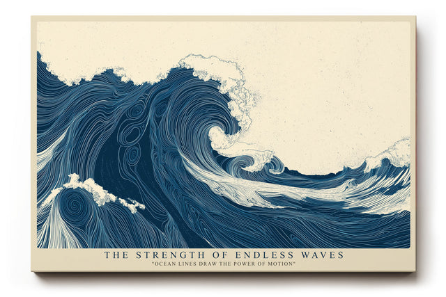 Paul Sinus Wandbild The Strength of Endless Waves – Kraftvolle Dynamik und grafische Eleganz in Bewegung