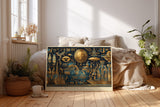 Paul Sinus Wandbild The Sun and the Sacred Eye Egyptian Symbolism in Gold and Blue