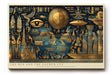 Paul Sinus Wandbild The Sun and the Sacred Eye Egyptian Symbolism in Gold and Blue