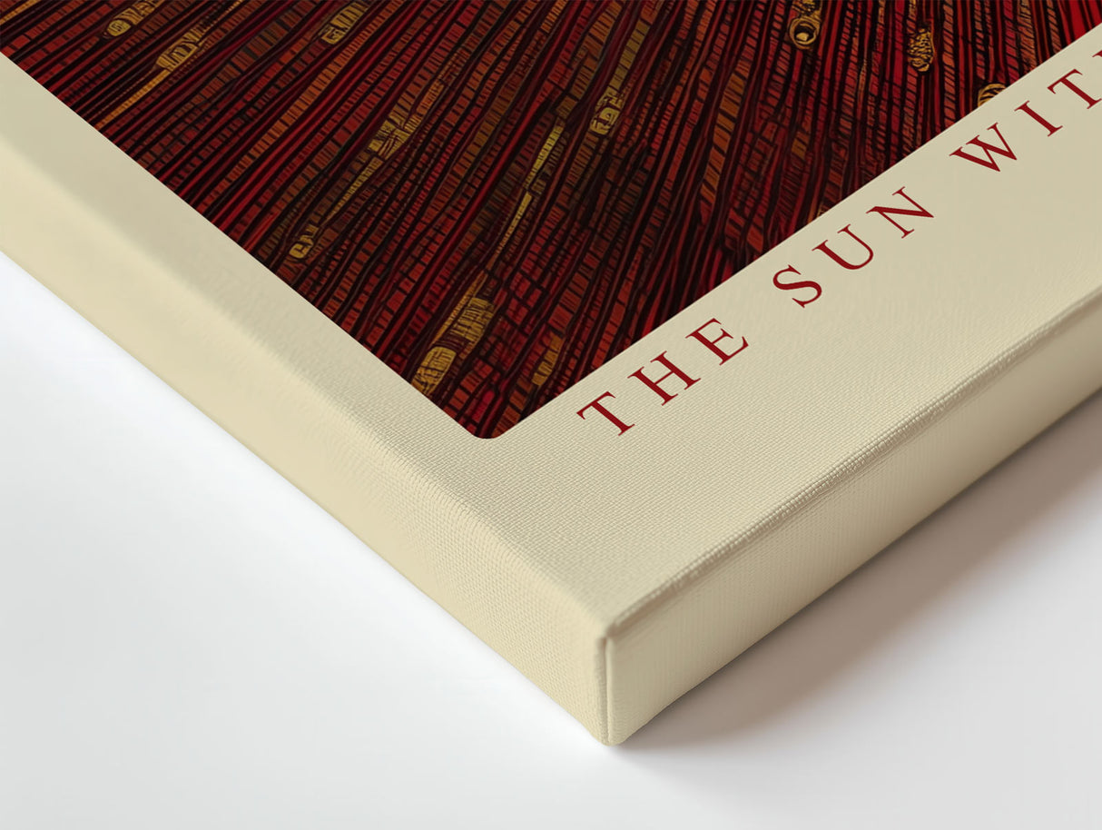 Paul Sinus Wandbild The Sun Within Every Soul Abstract Energy of Radiant Power in Red and Gold