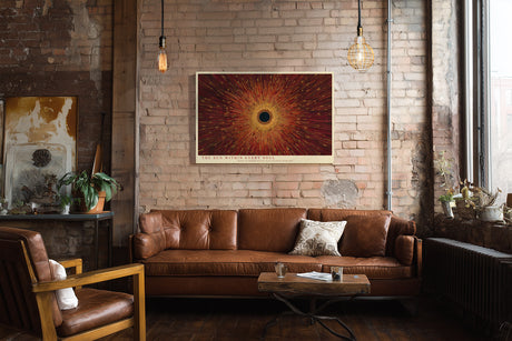 Paul Sinus Wandbild The Sun Within Every Soul Abstract Energy of Radiant Power in Red and Gold