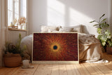 Paul Sinus Wandbild The Sun Within Every Soul Abstract Energy of Radiant Power in Red and Gold