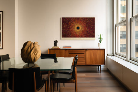 Paul Sinus Wandbild The Sun Within Every Soul Abstract Energy of Radiant Power in Red and Gold