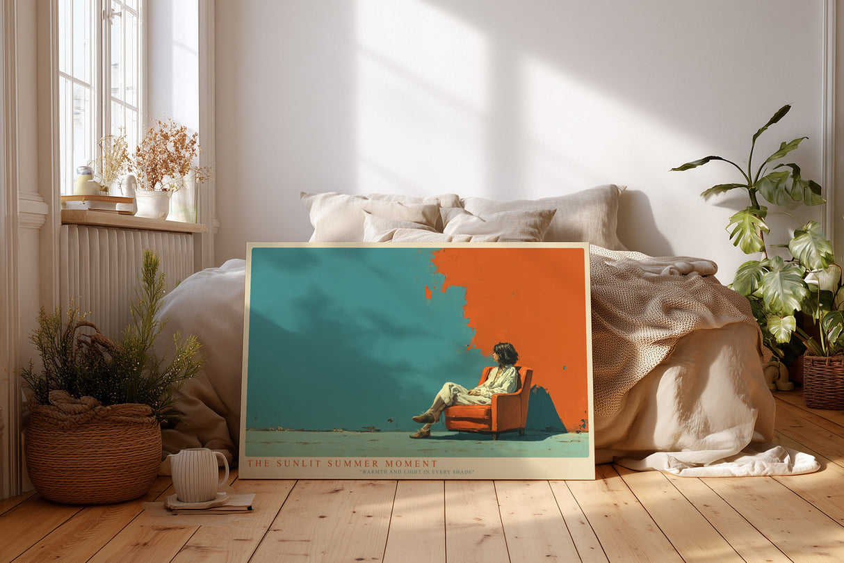 Paul Sinus Wandbild The Sunlit Summer Moment – Farbintensive Szene in warmem Licht – Modernes Wandbild mit sommerlicher Leichtigkeit und künstlerischem Ausdruck.
