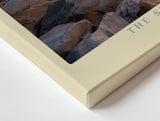 Paul Sinus Wandbild The Sunset of California Shores stimmungsvolles Küstenmotiv mit Palmen und Sonnenuntergang am Meer