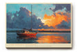 Paul Sinus Wandbild The Sunset Voyager – Segelboot im Licht des Abendrots, maritime Malerei voller Dynamik und Farbintensität