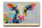 Paul Sinus Wandbild The Sweet Little Colorful Cow Big Bright Eyes Full of Pure Joy
