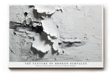 Paul Sinus Wandbild The Texture of Broken Surfaces abstraktes Strukturmotiv mit aufgebrochenen weißen Farbschichten