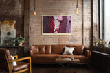 Paul Sinus Wandbild The Texture of Passion – ausdrucksstarke Farbstruktur in Rot und Violett symbolisiert Emotion, Tiefe und kreative Energie