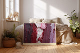 Paul Sinus Wandbild The Texture of Passion – ausdrucksstarke Farbstruktur in Rot und Violett symbolisiert Emotion, Tiefe und kreative Energie