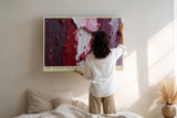 Paul Sinus Wandbild The Texture of Passion – ausdrucksstarke Farbstruktur in Rot und Violett symbolisiert Emotion, Tiefe und kreative Energie