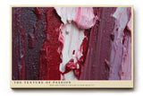 Paul Sinus Wandbild The Texture of Passion – ausdrucksstarke Farbstruktur in Rot und Violett symbolisiert Emotion, Tiefe und kreative Energie